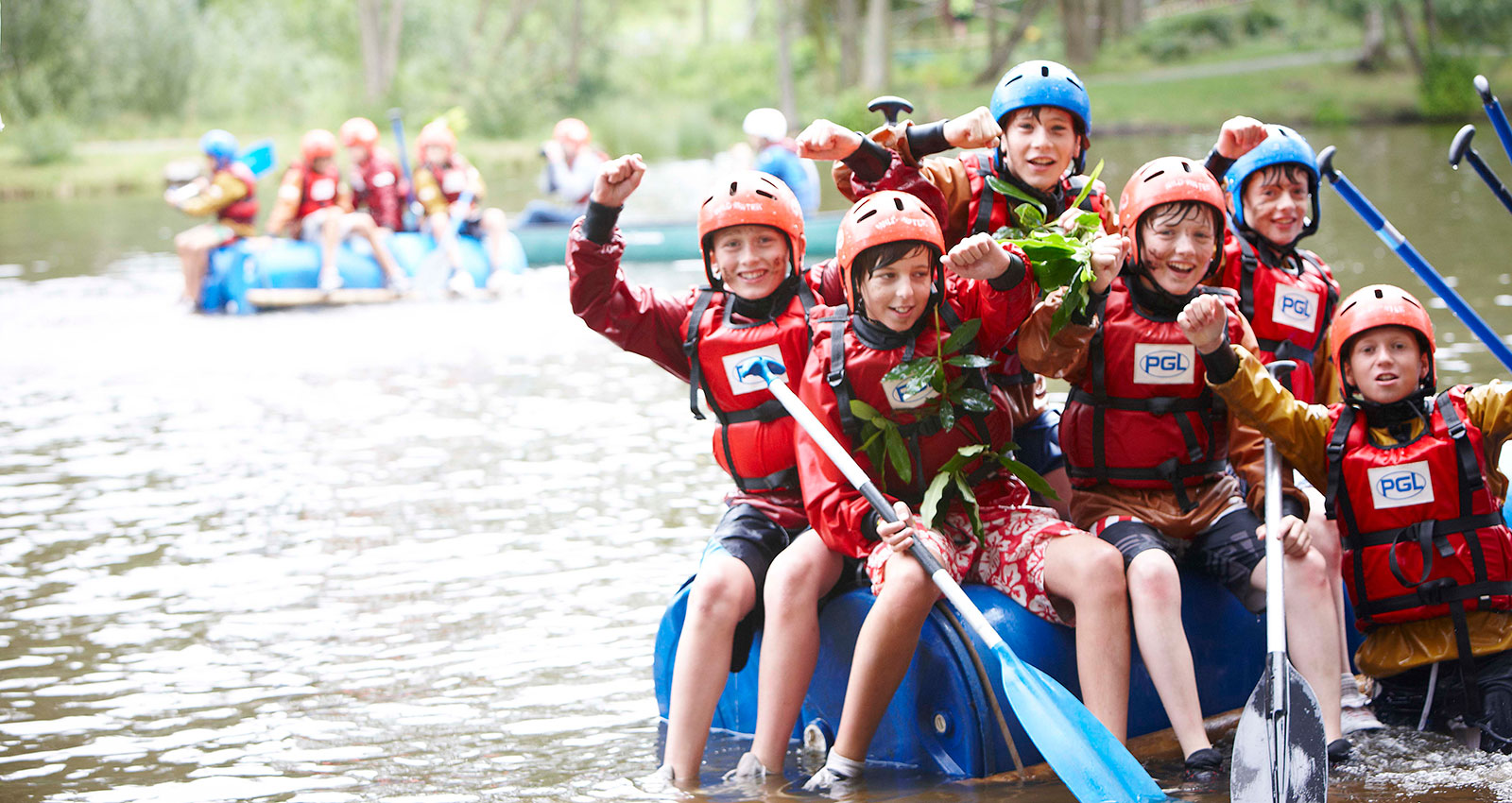 Summer Adventure Weekends - raft building